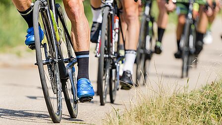 Wielrenners tijdens race
